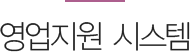 영업지원 시스템
